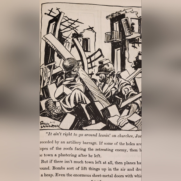 Vintage HC/DJ Up Front By Bill Mauldin 1st Edition 1945 World War 2 Cartoonist - Picture 7 of 14